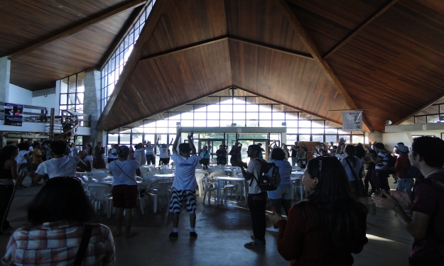 Integração marcou o ato público no Centro de Convívio da FURG