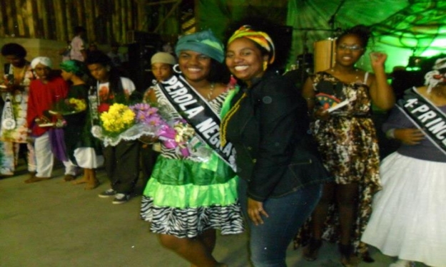 A jovem quilombola de Rio Grande e estudante da FURG Dandara Amaral foi a vencedora do concurso de beleza Pérola Negra 