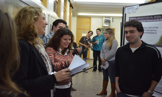 No primeiro dia houve a mostra de produção acadêmica no evento