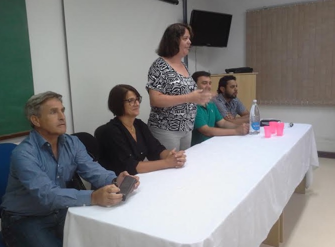 Pró-Reitores e diretores da Universidade durante Acolhida em Santa Vitória do Palmar
