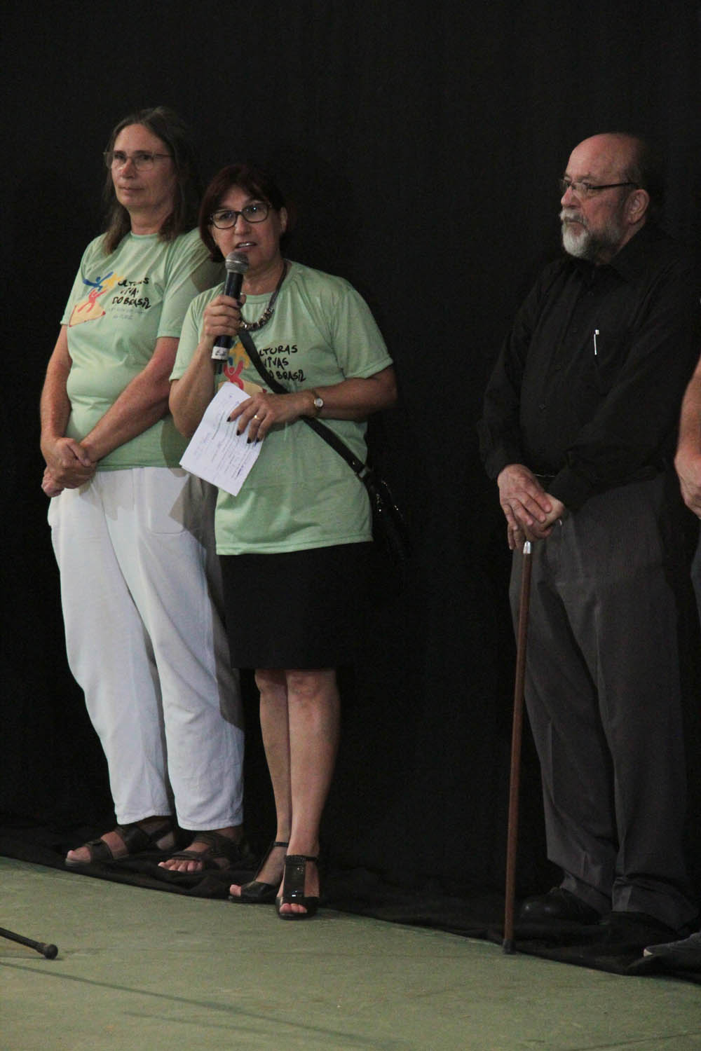 A reitora da FURG, Cleuza Dias, ao abrir a 43ª edição da Feira. Foto de  Natália Lavall 
